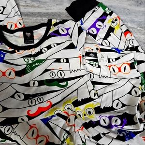 Halloween Unisex Hide and Seek pajamas size XS or xl youth glow in the dark pj's